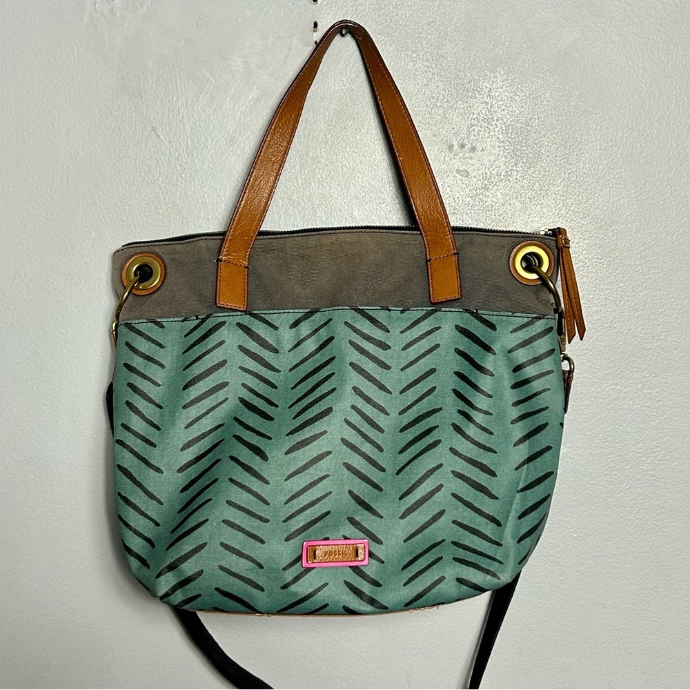 Fossil Pattern Handbag Shoulder Bag Crossbody Purse